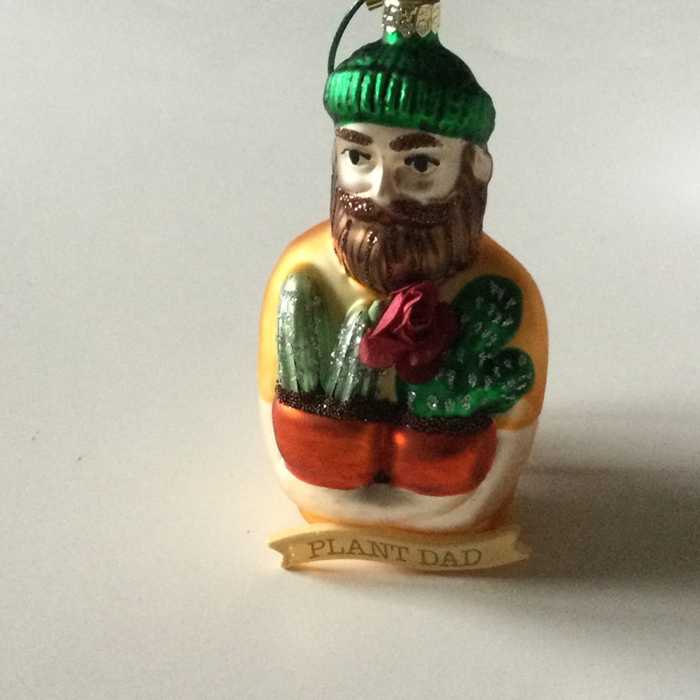CODY FOSTER PLANT DAD GLASS CHRISTMAS ORNAMENT NEW IN BOX
5” x 2.5”